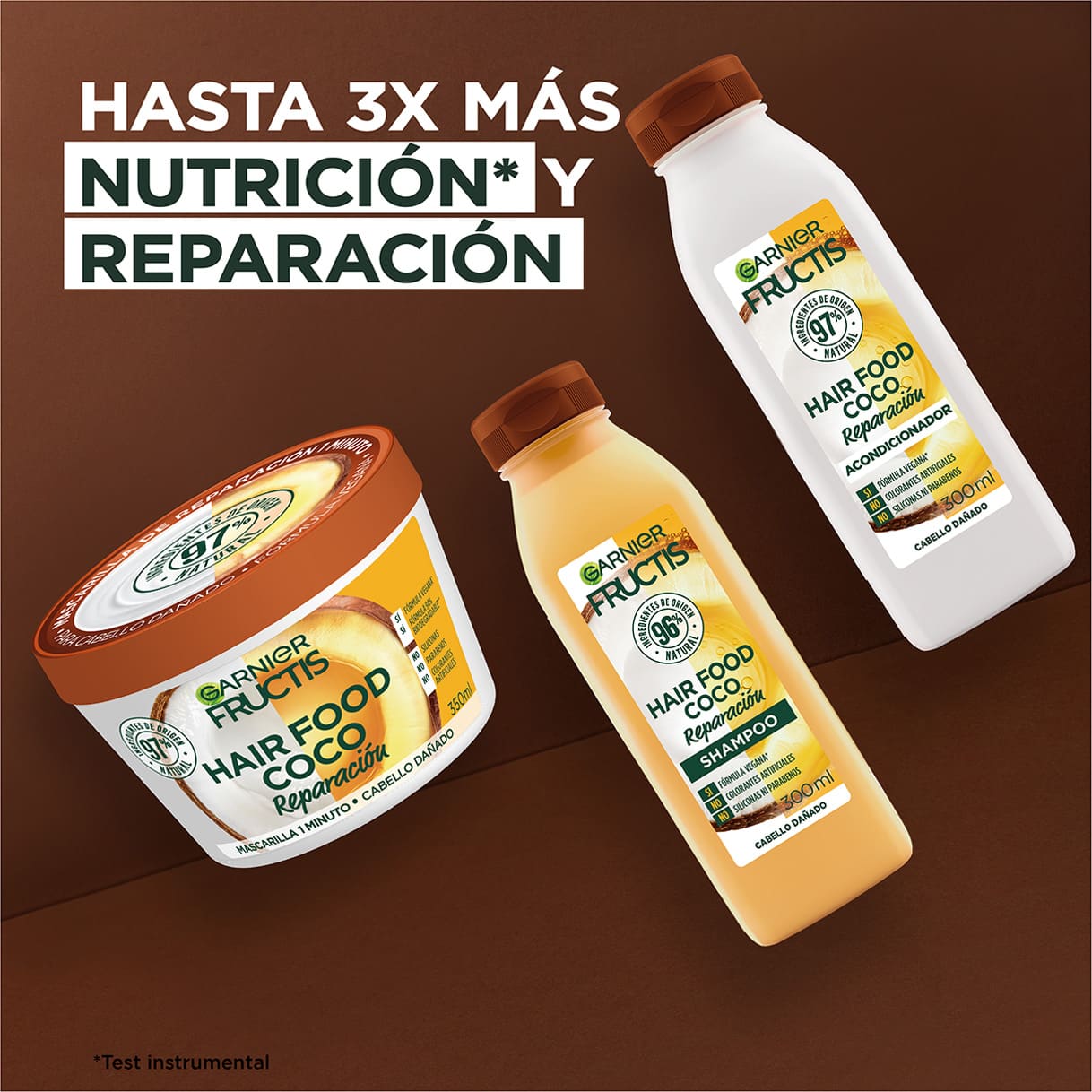 mascarilla de garnier para el cabello de coco